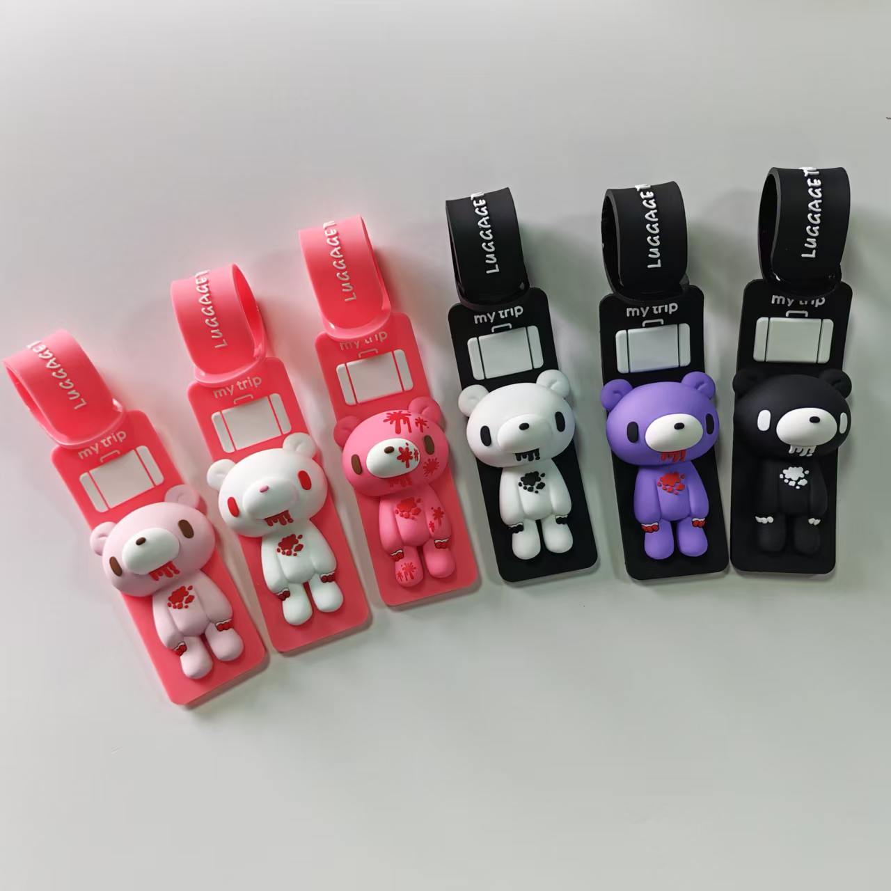 Travel Accessories Luggage Straps - Милый мультяшный силиконовый брелок для багажа