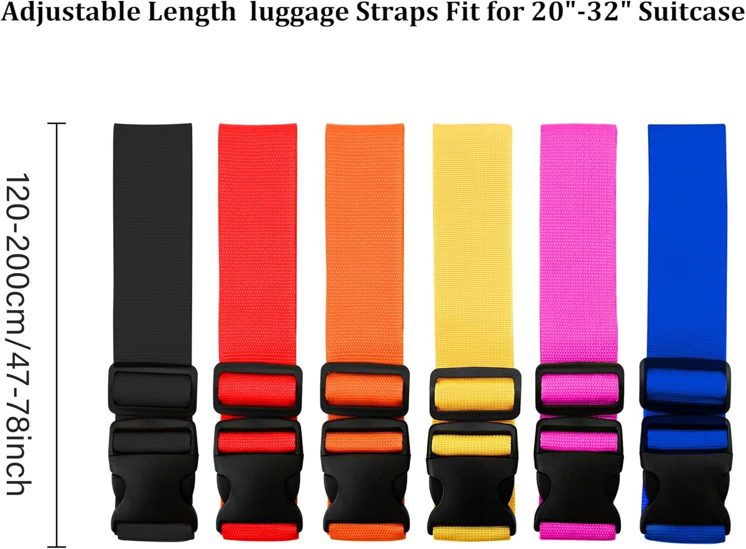 Travel Accessories Luggage Straps - Яркие регулируемые ремни для багажа, 2