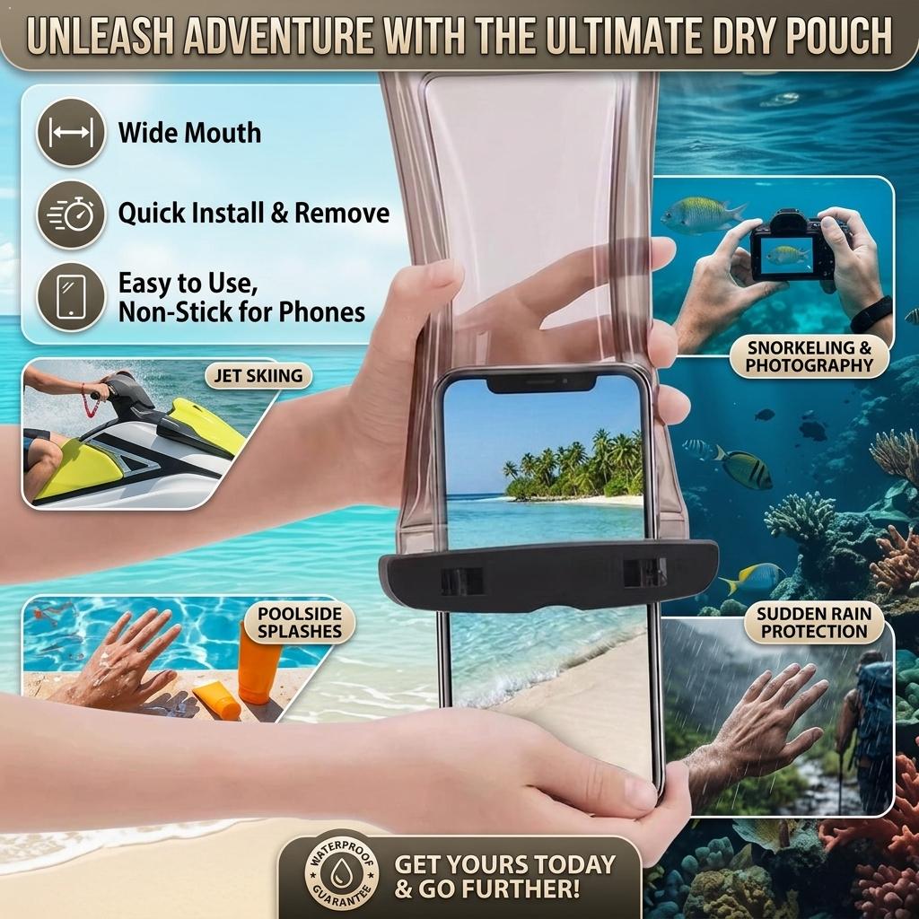 Travel Accessories Pouch - Прозрачный водонепроницаемый чехол-сумка для телефона для