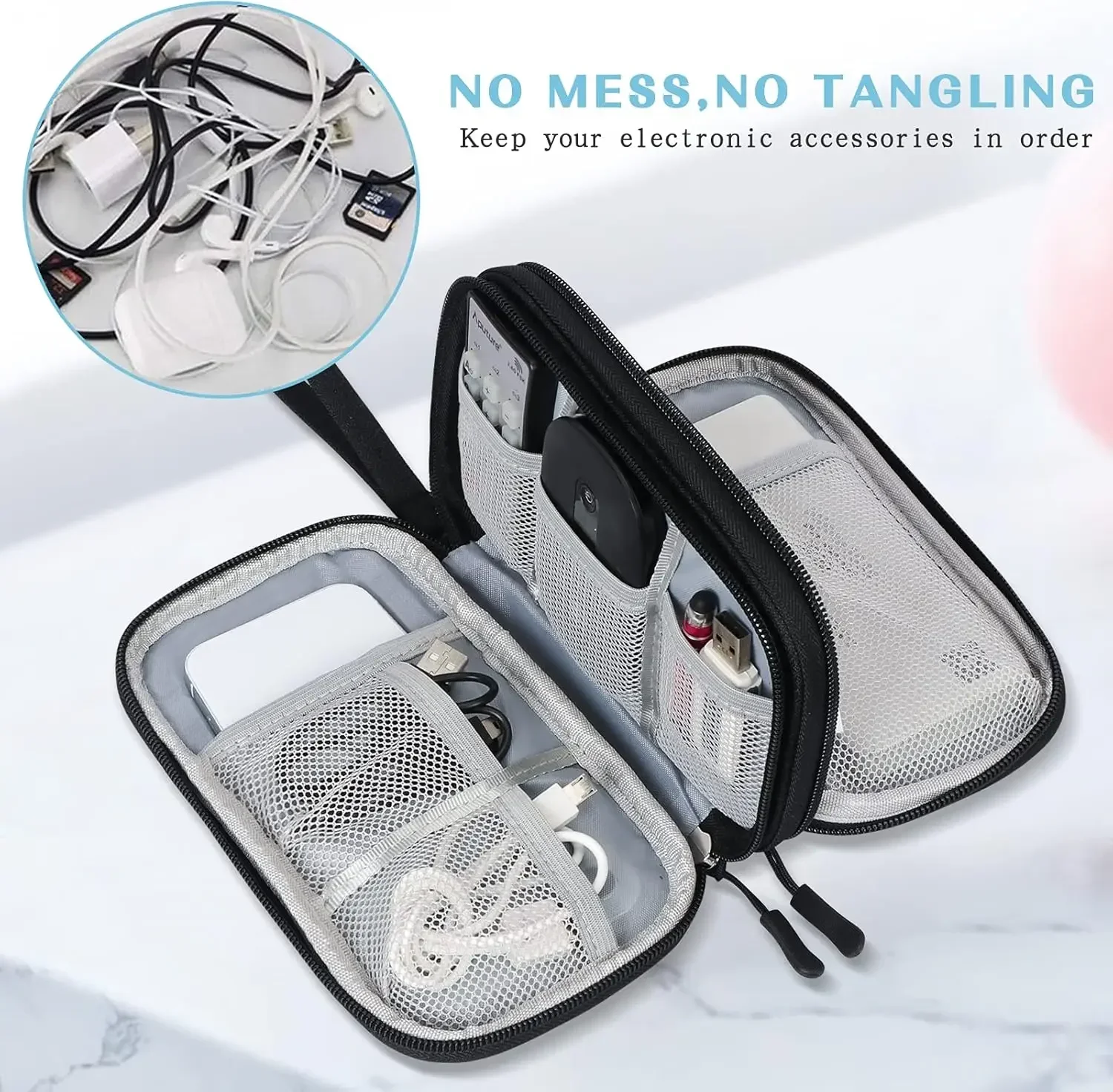 Дорожная сумка для кабелей, по – обзор и цена Travel Accessories Pouch